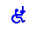 Handicapped figure giving the finger
