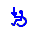 Handicapped figure giving the finger